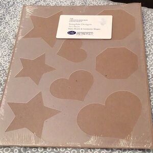 New 🏷 Creative Memories Templates Two Sheets, Stars, Hearts & Geometric Shapes